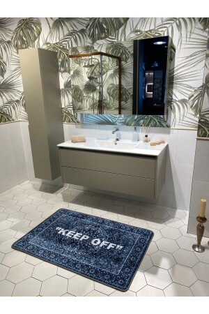 MNZ-بقي خارج واحد لاتكس غير المنحدرة القاعدة مضاد للماء حمام المطبخ (80x120) البحرية الأزرق BYDKEEPOFF-BNY - Brillant