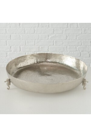 كأس مستديرة مزينة من MNZ مع قدم فضي 8,5 × 41 سم BO 2007706 - BOLTZE HOME