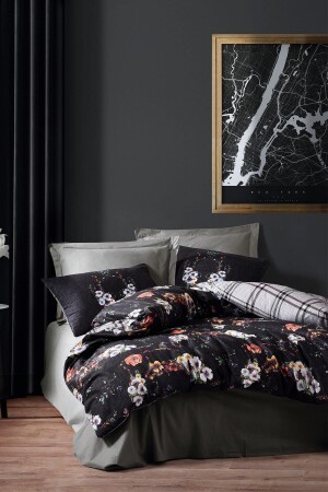 MNZ- الذكورية غطاء غطاء مزدوج مجموعة ألانيس جراي 8680108053126 - Cotton Box