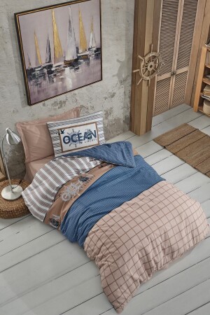 غرفة المراهقين من نوع MNZ غطاء غطاء واحد غطاء بحرية بحرية 8680108053935 - Cotton Box