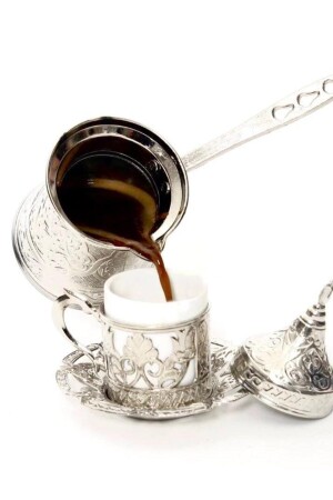 وعاء قهوة من الحديد النقي مع نمط MNZ للأربعة أشخاص - متوافق مع الموقد المغناطيسي 86969619224448 - ayvalı metal