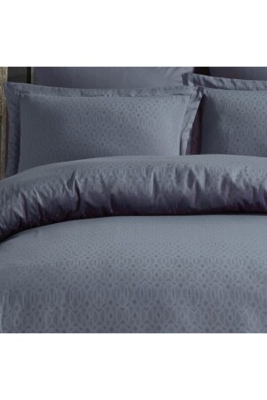 MNZ-مزدوج القطن ساترين غطاء غطاء قطن طبيعي الرمادي 86992970012411 - ETE HOMETEX