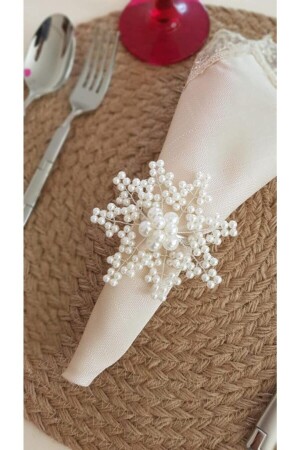 لون MNZ- الفضة 8PCs لون حلقة نيبكين للوحة - pekars