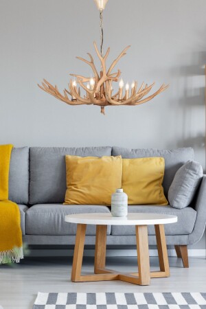 مظهر من الخشب من نوع MNZ 8-Plus Model Horn Pendant Lamp Chandelier 9836-8 - ARTELUZ