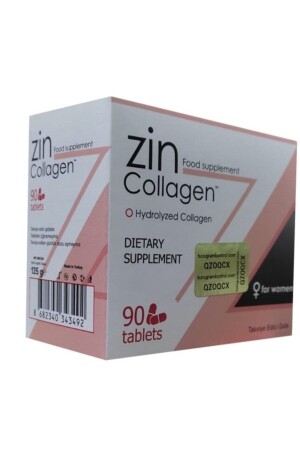 MNZ- نمو الشعر وتعزيزه مكمل غذائي للمرأة 90 حبوب منع الحمل 8682340343492 - Zin Collagen