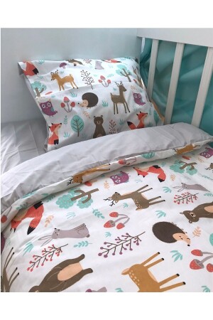 مجموعة من الأطراف للأطفال من نوع MNZ 90x190 للفراش الطبيعة الحيوانات الرمادية (بدون مرتاح) TYC00855042699 - Bebek Özel