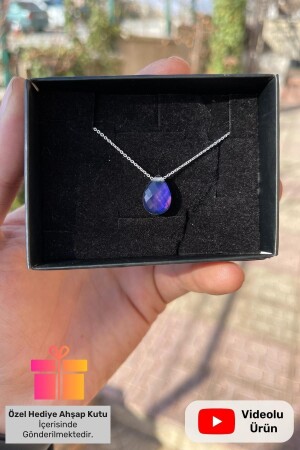 MNZ- هدية مقبضات حزمة حجر طبيعية تشعر تغير لون وفقا للحرارة 925 سلسلة فضية سلبرية تشعر حزمة حزمة LCN-101-10 - Lucente Jewellery