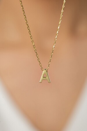 MNZ-النساء الذهبية المغطاة ثلاثية الأبعاد الخطاب A نموذج 925 سبرلينغ الفضة العنق ELKSLVR211 - Elika Silver