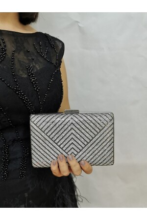 ثوب مساء من الحجر الفضي للمرأة من MNZ - محفظة المزاج المزاج - NAZART