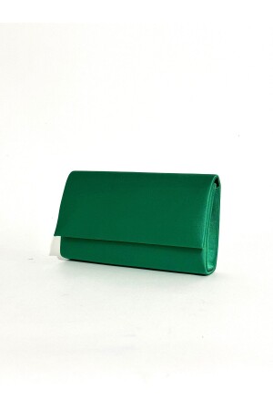 ثوب مساء ساتن أخضر للمرأة من MNZ-مجموعة من الأقراص سلسلة حقيبة اليد الزفاف خطبة ليلة كيس الكتف - Nazart