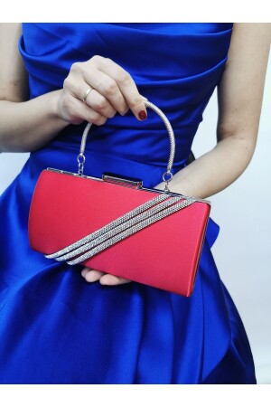 (MNZ-النساء) الحجر (ساتين) الأحمر (الملابس المسائية) المزج (مصطلحات) - Nazart