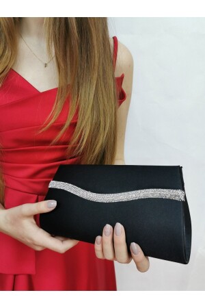 (MNZ-النساء (ساتين) الحجر الأسود (المناسبة) ثوب المساء (المزج) - Nazart