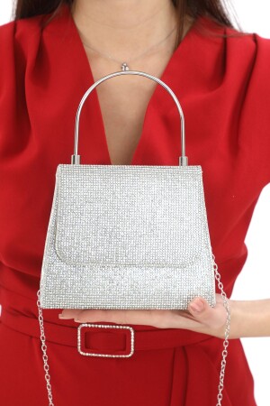 ملون من الفضة من MNZ كاملة سلسلة الحجر شريط أنيقة موسم جديد فستاني حفلات الزفاف الزفاف - Womenacs