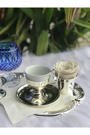 كوب قهوة من فئة MNZ- الفضة AbrozHm053 - ABROZ HOME DESIGN