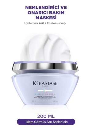 قناع مكنسة (MNZ) - شقراء الحصين (Absolu Masque Cicaextreme) قناع رعاية الشعر بعد العملية (Blown Hair Mask) - Kerastase