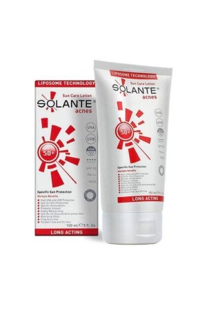 مادة مكفوفة من الشباب (MNZ- Acnes SPF) 50+ 150 مل (مادة واقية الشمس خاصة للبشرة المفتوحة والكفاح) DPSOL - Solante