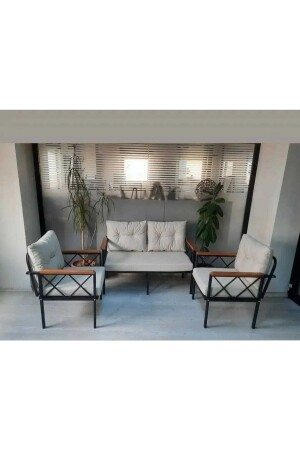 مجموعة من الشاي من نوع MNZ، مجموعة المقاعد، حديقة، شرفة، أثاث مقهى، مجموعة الأريكة، مقعد مكتب، مقعد الشاي كريم - adımshops