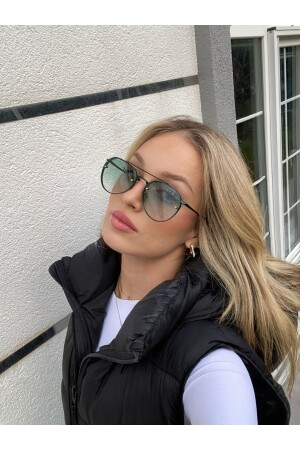 نظارات شمسية نسائية من نوع MNZ تصميم قطعة الخضر الإطار الخضراء الزجاج AE1741C1B3709 - Angel Eyes