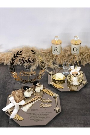 MNZ-وعد الالتزام صلة مجموعة حامل الشموع اسم حامل سطح المكتب مجموعة AERHEDIYELIK7792 - Aker Hediyelik