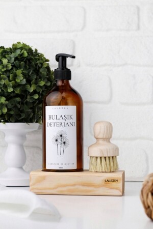فرشاة من الخشب MNZ فرشاة من الخشب غسل الأطباق الزهرية علبة من الأنبور المسموحة بالسائل AFBM - LALEZEN HOME