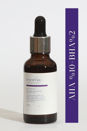 MNZ- Aha 10% + Bha 2% مضاد للومثومة و لون الجلد تمييز قناع التجفيف لترقية الجلد سيروم 30 Ml 21555585 - intenpure