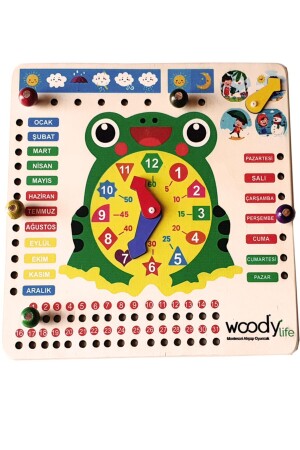 ساعة من الخشب من المنطقة (MNZ) موسم المناخ الأشهر الأيام والطقس تقويم التعلم اللعبة التعليمية - Woodylife