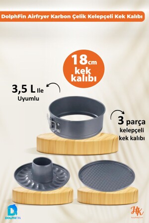 قماش كيك من شكل مناصب من نوع MNZ Airfryer Cake Mold 18 Cm متوافق مع Xiaomi 3-5 L وجميع النماذج - Dolphfin