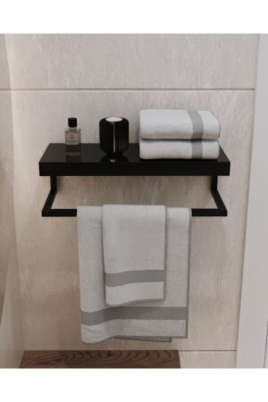 MNZ-مصدر الحفاضة الحائط على الرف الملحقات المصدر شال رف حمام المنزل المطبخ منظمة رف متعددة الأغراض أسود AJU-411 - AJU