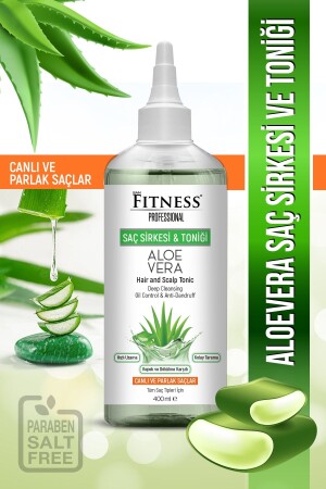 MNZ- Aloe Vera استخراج الخل الشعر & Tonic الشعر 400 مل - مضاد للقشرة والضرب - فعالة في النمو السريع - Fitness Professional