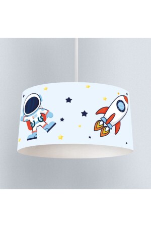 صاروخ الفضاء MNZ وخطوط الكوكب غرفة الأطفال المطبوعة رقميا مصباح العجلة الراقص AM00112041030 - instababyrooms