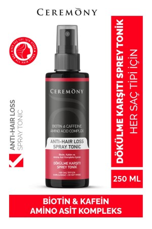 MNZ- Anti- Hair Spray Tonic containing Biotin & Caffeine & Amino Complex 250 مل - Ceremony