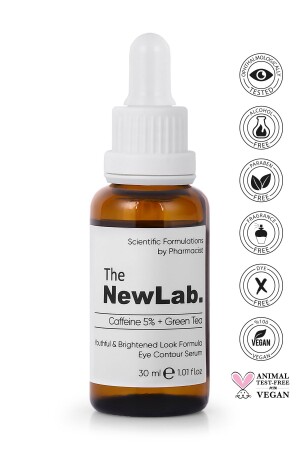 MNZ- Anti- Under Eye Bagging و Dark Circles، Eye Contour Brightening Serum 30 ml (كافيين 5% شاي أخضر) NL03 - The NewLab