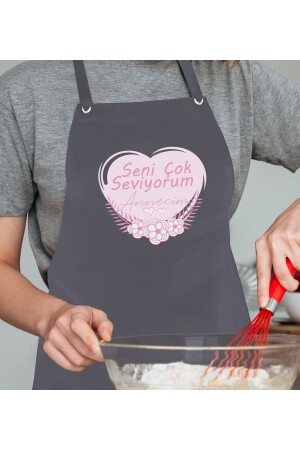 MNZ-ممهنة يوم الأم تصميم مطبخ الأنتراتيكي Apron Bitmeden131867 - Bk Gift