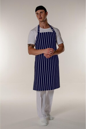 MNZ-بيضاء-المظلم الأزرق مطبخ ومطبخ مطبخ خليط Apron LSCAO - Mert Giyim