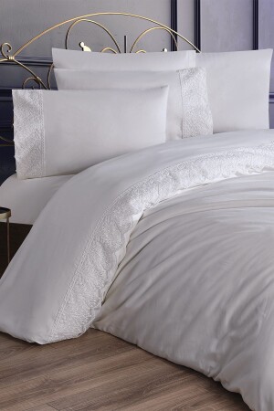 MNZ- الفرنسي الرأس Arduç داوري غطاء القماش المكونات الكريم CD445846 - Çeyiz Diyarı