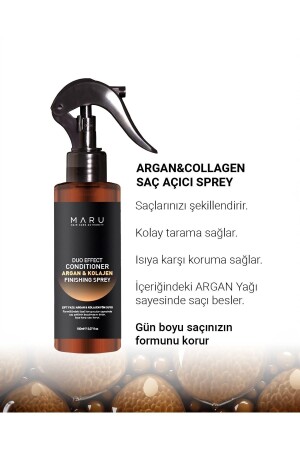 MNZ- Argan & Collagen حرارة واقية للرعاية الشعر رش 150 مل - Maru