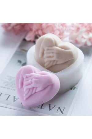 قناع الشموع MNZ قلب خاتم الزفاف نموذج قناع السيليكون - Arıca Pazarlama