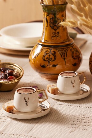 كوب قهوة من طراز MNZ- Aries Set للشخصين 100 مل 153 03. 05. 0116 - Karaca