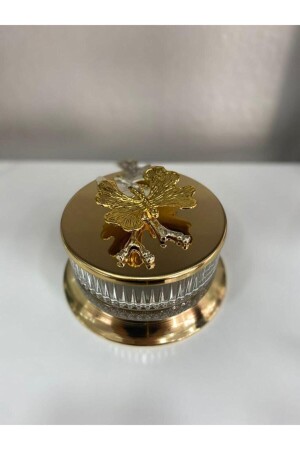 كأس السكر الذهبية من فخمة من نوع MNZ مع ساقي معدنية ومساحات الفراشة كأس العشاء اليزيائي، كأس الجام، كأس الدهشة ال - Aslı Hediyelik