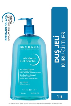 غيل دش MNZ- Atoderm حجم العائلة غيل دش رطوبات للجلد الجاف الأطفال الأطفال البالغين 1 لتر - Bioderma
