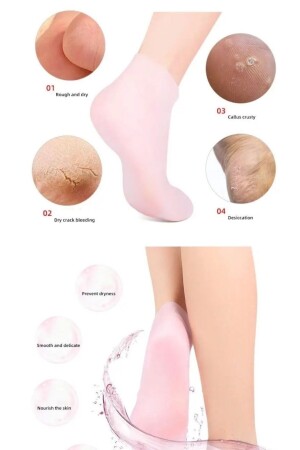 جرابات رعاية قاعدين MNZ وترميمات شقوق مع كريم داخلها - Mucit Home