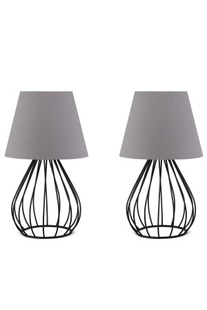 مجموعة من المصابيح المزدوجة من جسم معدني الرمادي MNZ Ayd-2602 AYD-2602 - HOMİNG