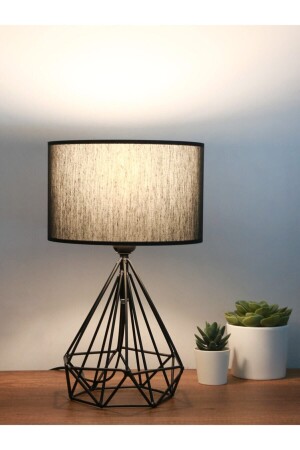 MNZ-فينا الألياف السوداء الأسود المعدن الأسود الأسطوانة تصميم المصابيح Ayd-2973 AYD-2973 - HOMİNG