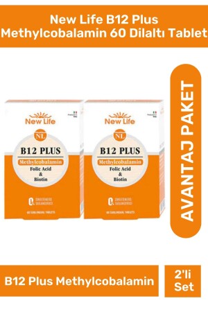 MNZ- B12 Plus Methylcobalamin 60 حبوب تحت اللسان 2 حزمة - New Life