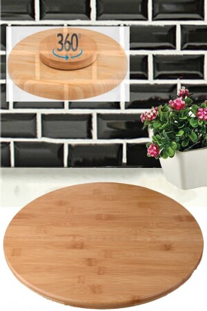 لوحة تقديم خدمة فاخرة MNZ مع منصة تدور من الخيزران - Balsa Grup