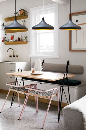 بطل MNZ ثلاثي الأبطال أسود ضوء اللباس طاولة الطعام غرفة المعيشة غرفة المطبخ غرفة الفندق غرفة عرض - Bamyum