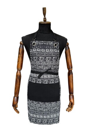 MNZ-غوتيك نمط أسود شريط مطبخ فرشة كبير الطهاة مطبخ مطبخ طباخ صياغة شعر Barista فرشة - غير جنسية - Tepe Üniforma