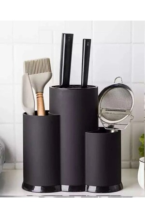 منظمة سكين منشأة MNZ - المنشأة المعدنية للفورك اللعقة السكينة السوداء - حاملة قطع سكين متعددة الأغراض - Bayev