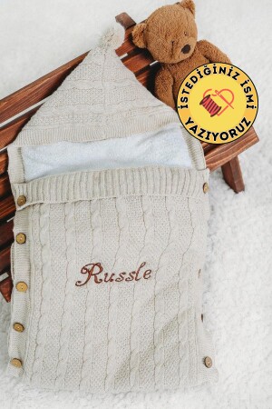 MNZ-[نكتب الاسم الذي تريده بالخيط] سادة الطفل بيزة خياطة داخل بلوش خياطة حديثي الولادة - Tinykiddesign