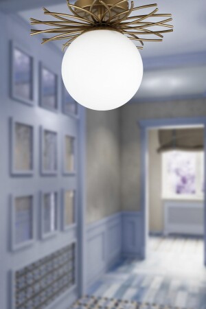 MNZ-تيسلا شمعة واحدة زجاج أبيض قديم BEG1309 - Begüsa